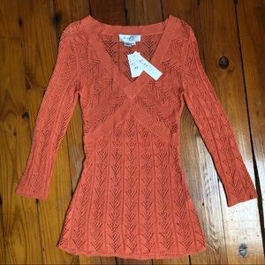 NWT Maggie by Magaschoni orange coral knit